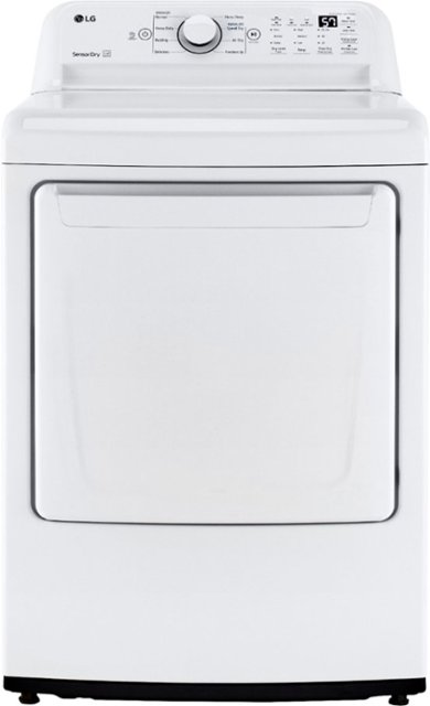 Front Zoom. LG - 7.3 Cu. Ft. Gas Dryer with Sensor Dry - White.