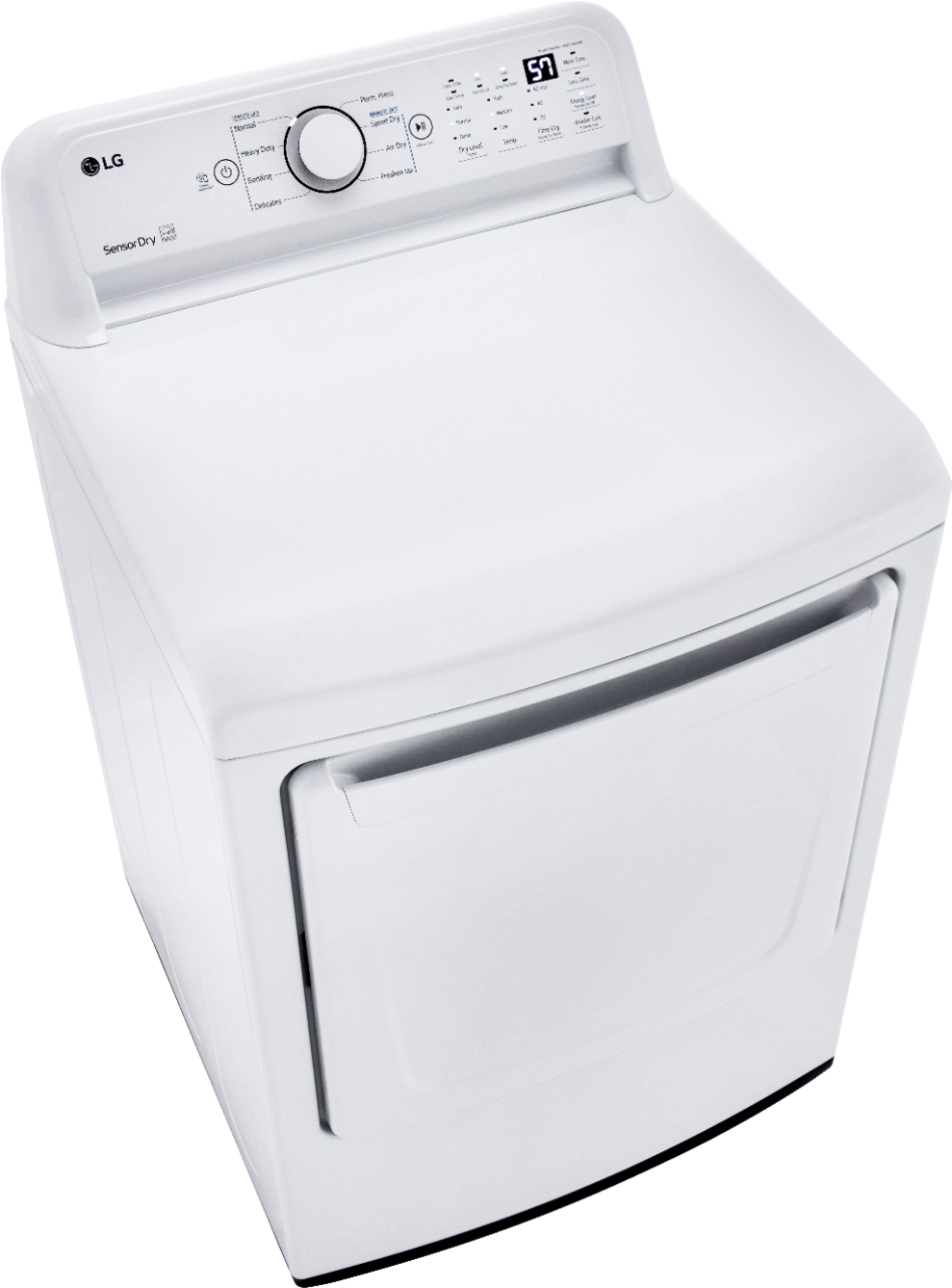 Alt View 13. LG - 7.3 Cu. Ft. Gas Dryer with Sensor Dry - White.
