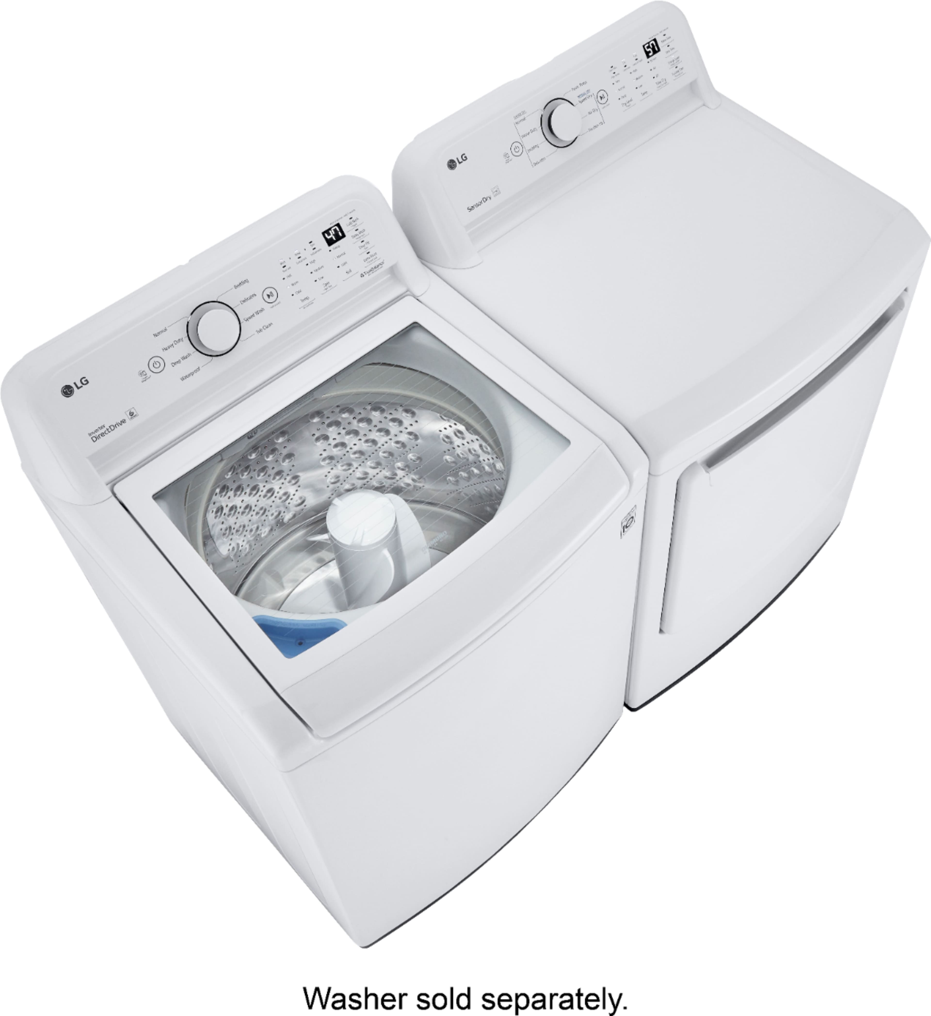 Alt View 18. LG - 7.3 Cu. Ft. Gas Dryer with Sensor Dry - White.
