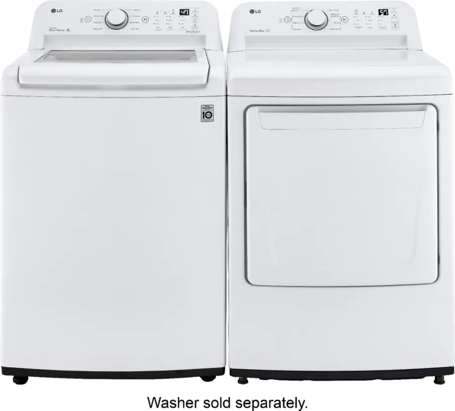 Alt View 21. LG - 7.3 Cu. Ft. Gas Dryer with Sensor Dry - White.