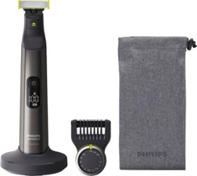 Philips Norelco - OneBlade Pro Hybrid Rechargeable Hair Trimmer and Shaver - Chrome - Angle_Zoom