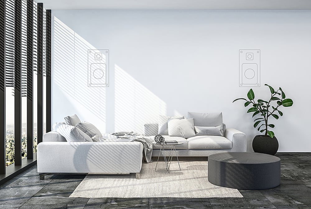 Alt View 14. Sonance - IS8 SINGLE SPEAKER - Invisible Series 8" 2-Way Invisible In-wall/In-ceiling Speaker (Each) - Paintable White.