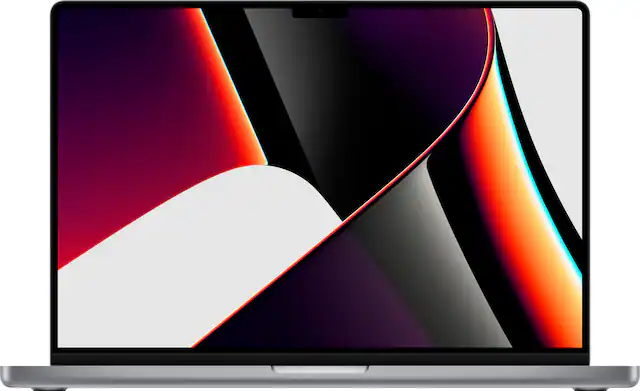 Front. Apple - MacBook Pro 16" Laptop - Apple M1 Pro chip - 16GB Memory - 1TB SSD - Space Gray.