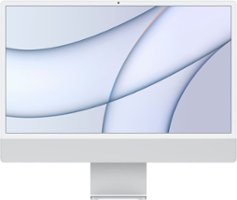 iMac 24" with Retina 4.5K display All-In-One - Apple M1 - 8GB Memory - 256GB SSD - Silver - Front_Zoom