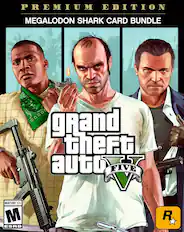 Front. Take 2 Interactive - Grand Theft Auto V: & Megalodon Shark Card Bundle.