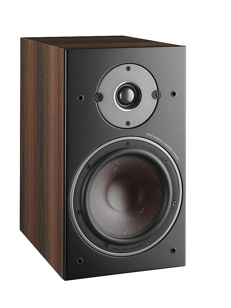 Angle. DALI - DALI OBERON 3 Bookshelf Speakers - Pair - Dark Walnut.