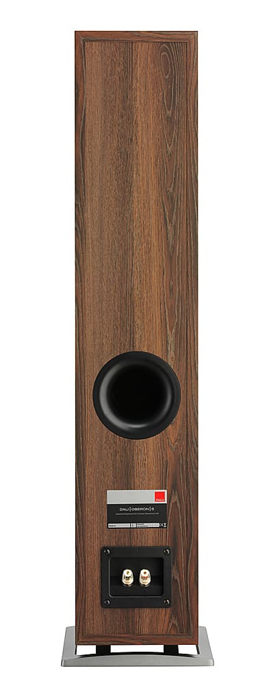 Back View: DALI Oberon 5 Floorstanding Speaker (Each) - Dark Walnut