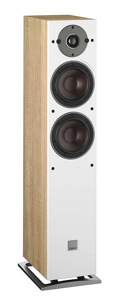 Angle. DALI - Oberon 5 Floorstanding Speakers  - PAIR - Light Oak.