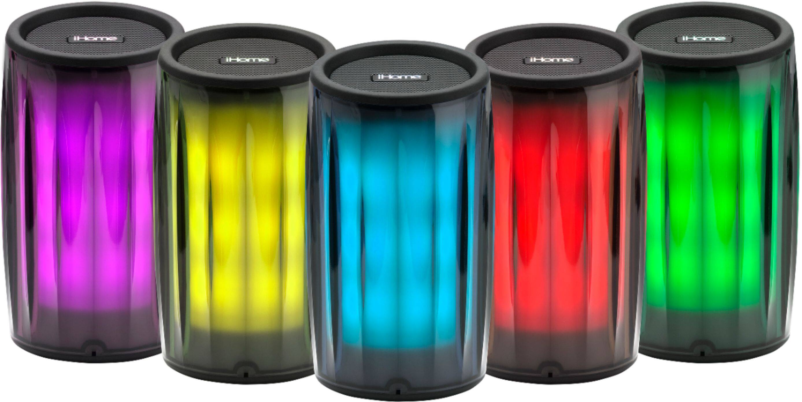 Alt View 17. iHome - PlayGlow - Rechargeable Color Changing Portable Bluetooth Speaker - Black.
