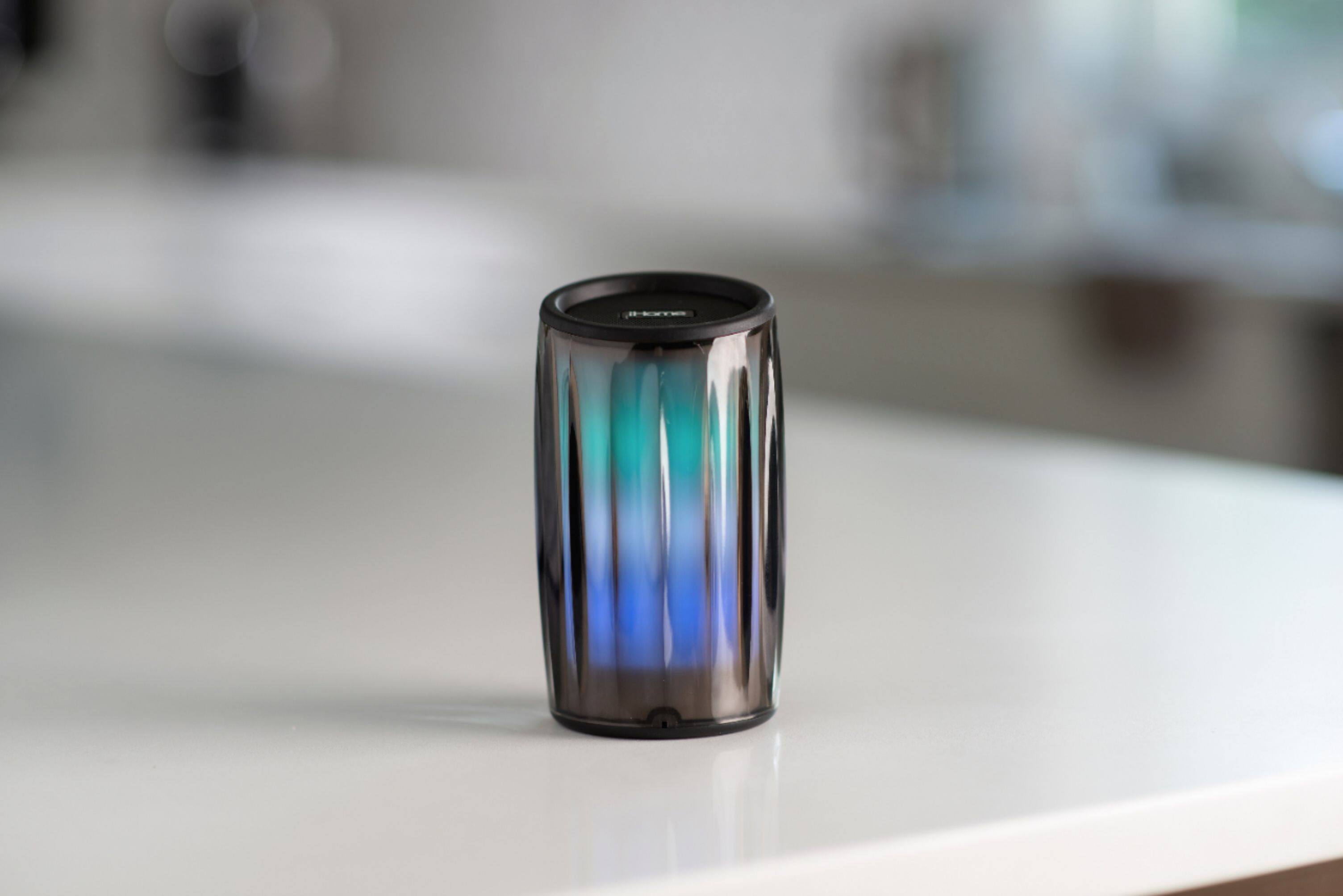 Alt View 18. iHome - PlayGlow - Rechargeable Color Changing Portable Bluetooth Speaker - Black.