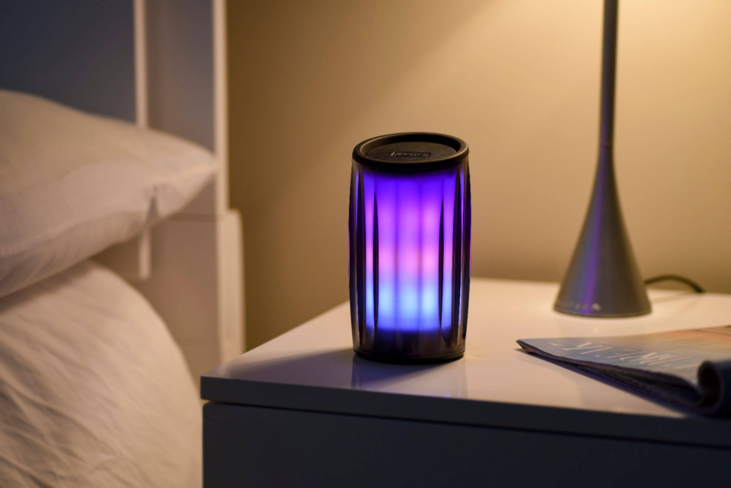 Alt View 19. iHome - PlayGlow - Rechargeable Color Changing Portable Bluetooth Speaker - Black.