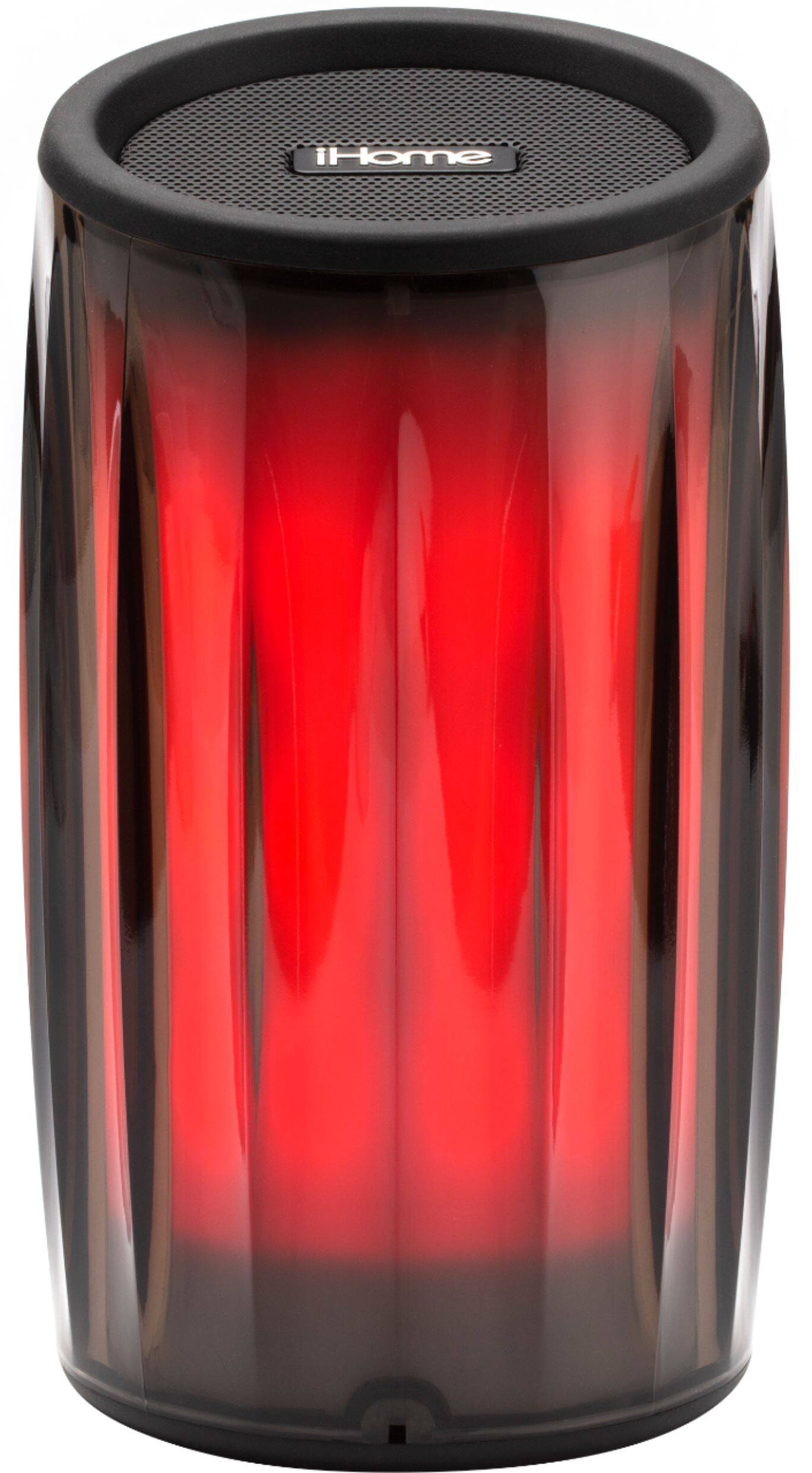 Alt View 1. iHome - PlayGlow - Rechargeable Color Changing Portable Bluetooth Speaker - Black.
