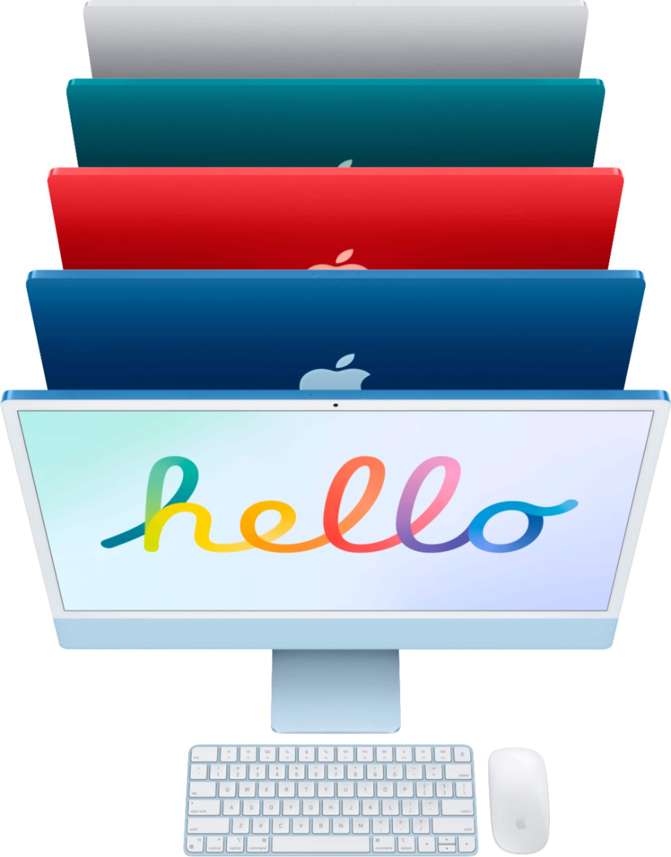 Alt View 15. Apple - iMac 24" with Retina 4.5K display All-In-One - Apple M1 - 8GB Memory - 256GB SSD - Blue.