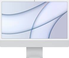 Front. Apple - iMac 24" with Retina 4.5K display All-In-One - Apple M1 - 8GB Memory - 512GB SSD - w/Touch ID - Silver.
