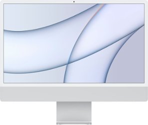 iMac 24" with Retina 4.5K display All-In-One - Apple M1 - 8GB Memory - 512GB SSD - w/Touch ID (Latest Model) - Silver - Front_Zoom