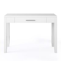 Simpli Home - Cosmopolitan SOLID WOOD Contemporary 42 inch Wide Home Office Desk in - White - Front_Zoom