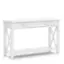 Angle. Simpli Home - Kitchener Console Sofa Table - White.
