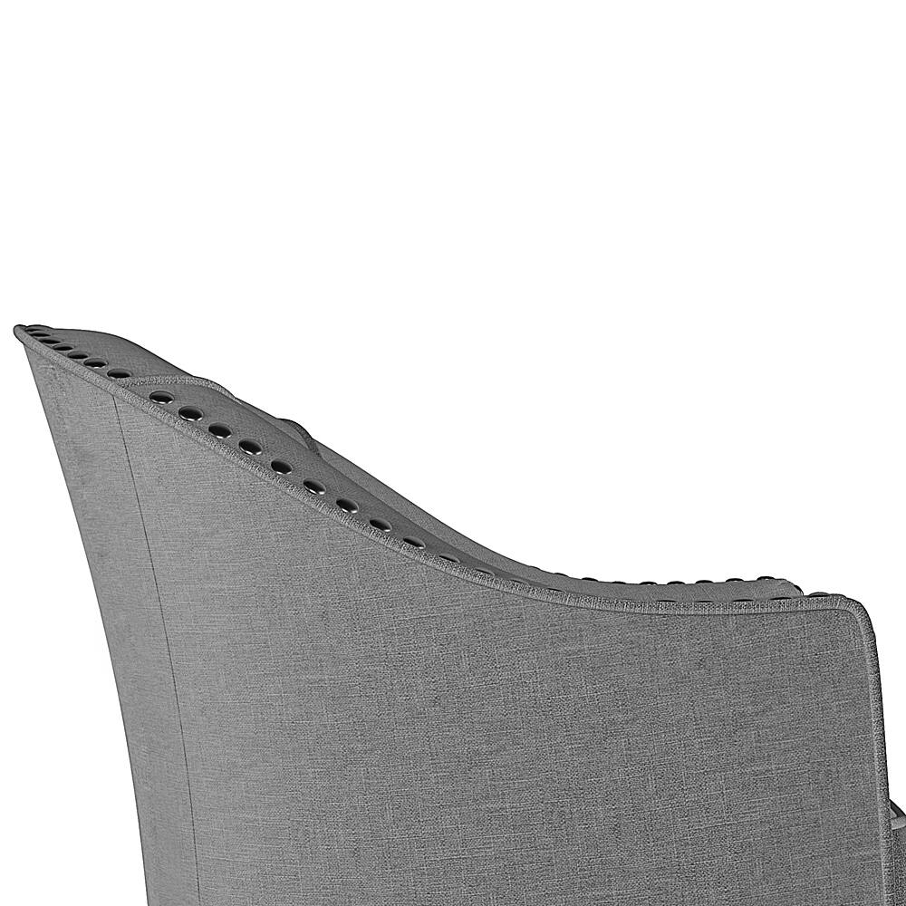 Simpli Home Kildare 29 inch Wide Transitional Tub Chair in Linen Look