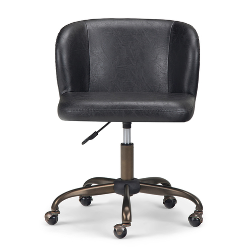 Simpli Home - Sheehan Swivel Office Chair - Distressed Black