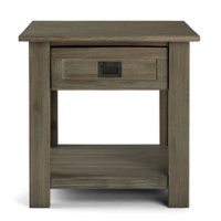 Simpli Home - Monroe End Table - Distressed Grey - Front_Zoom
