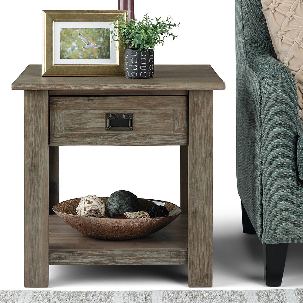 Alt View 11. Simpli Home - Monroe End Table - Distressed Grey.