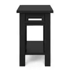 Front. Simpli Home - Kitchener Narrow Side Table - Black.