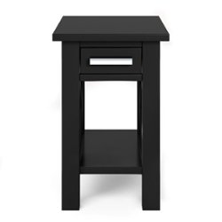 Simpli Home - Kitchener Narrow Side Table - Black - Front_Zoom