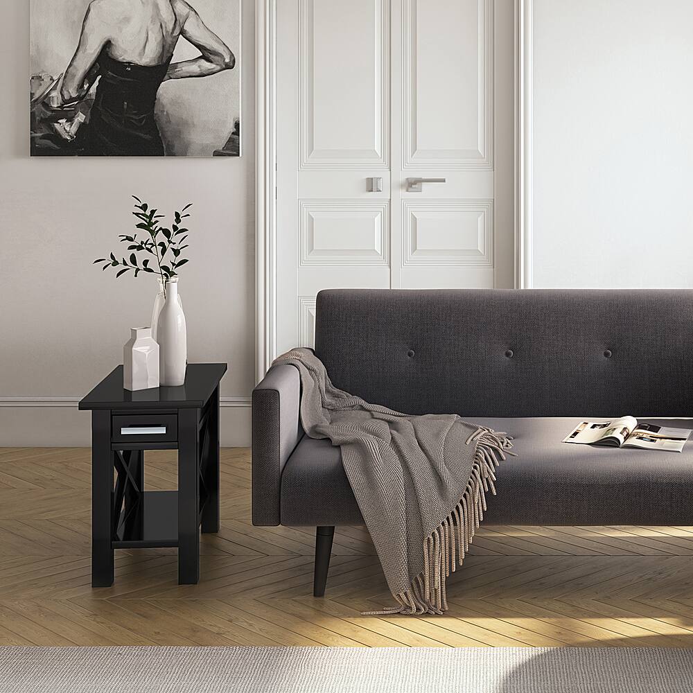 Alt View 11. Simpli Home - Kitchener Narrow Side Table - Black.
