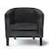 Front. Simpli Home - Austin 30 inch Wide Tub Chair - Distressed Black.