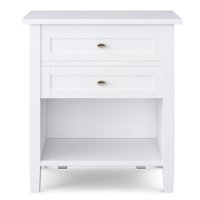 Simpli Home - Night Stand, Bedside table - White - Front_Zoom