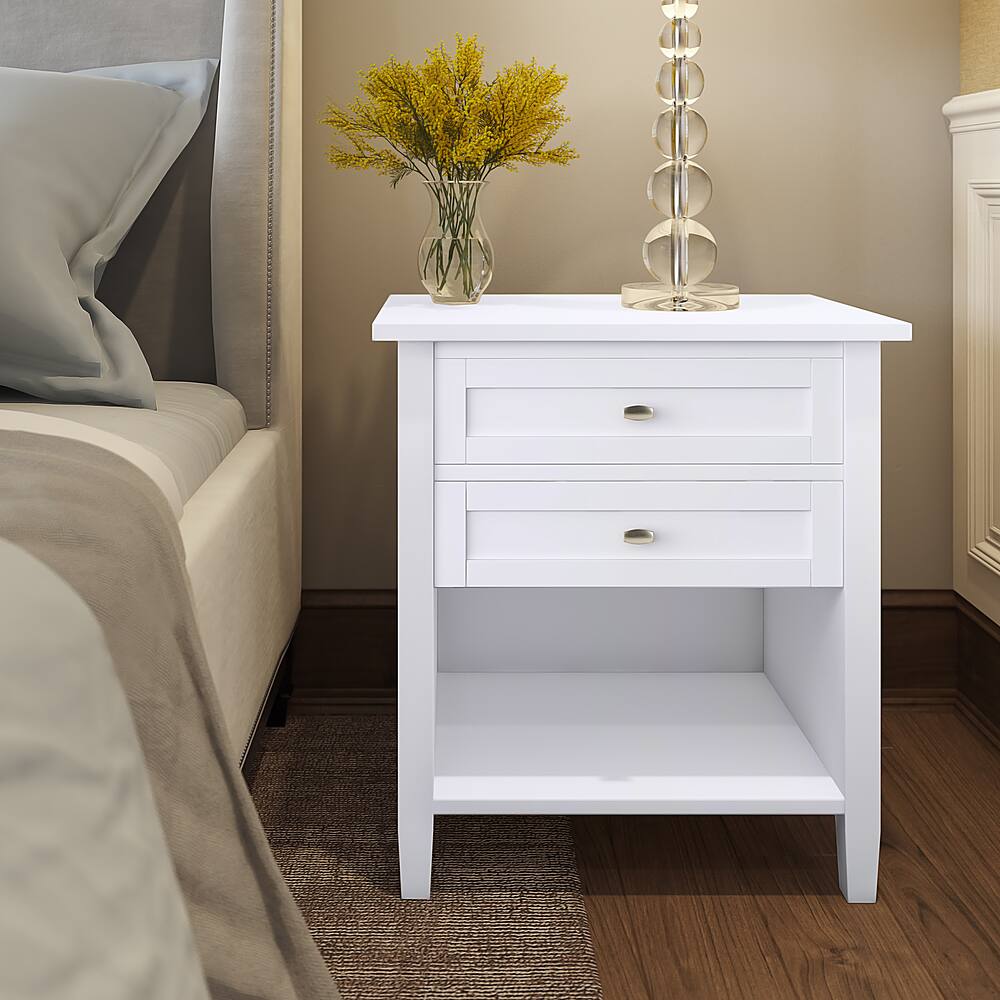 Alt View 11. Simpli Home - Night Stand, Bedside table - White.