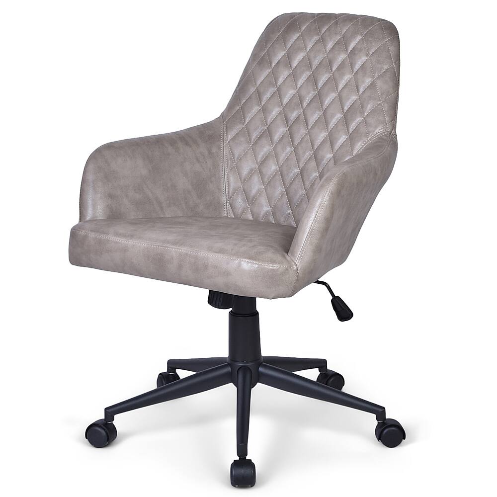 Angle View: Simpli Home - Goodwin Swivel Office Chair - Distressed Grey