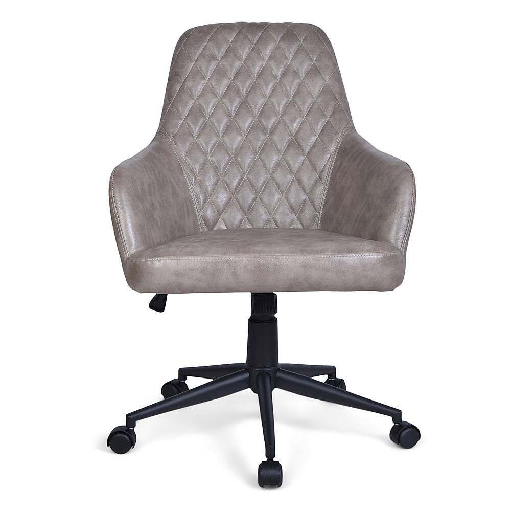 Front Zoom. Simpli Home - Goodwin Swivel Office Chair - Distressed Grey.