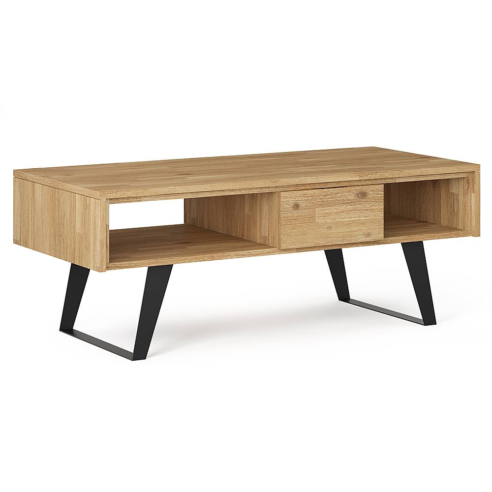 Angle View: Simpli Home - Lowry Coffee Table - Distressed Golden Wheat