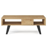 Simpli Home - Lowry Coffee Table - Distressed Golden Wheat - Front_Zoom