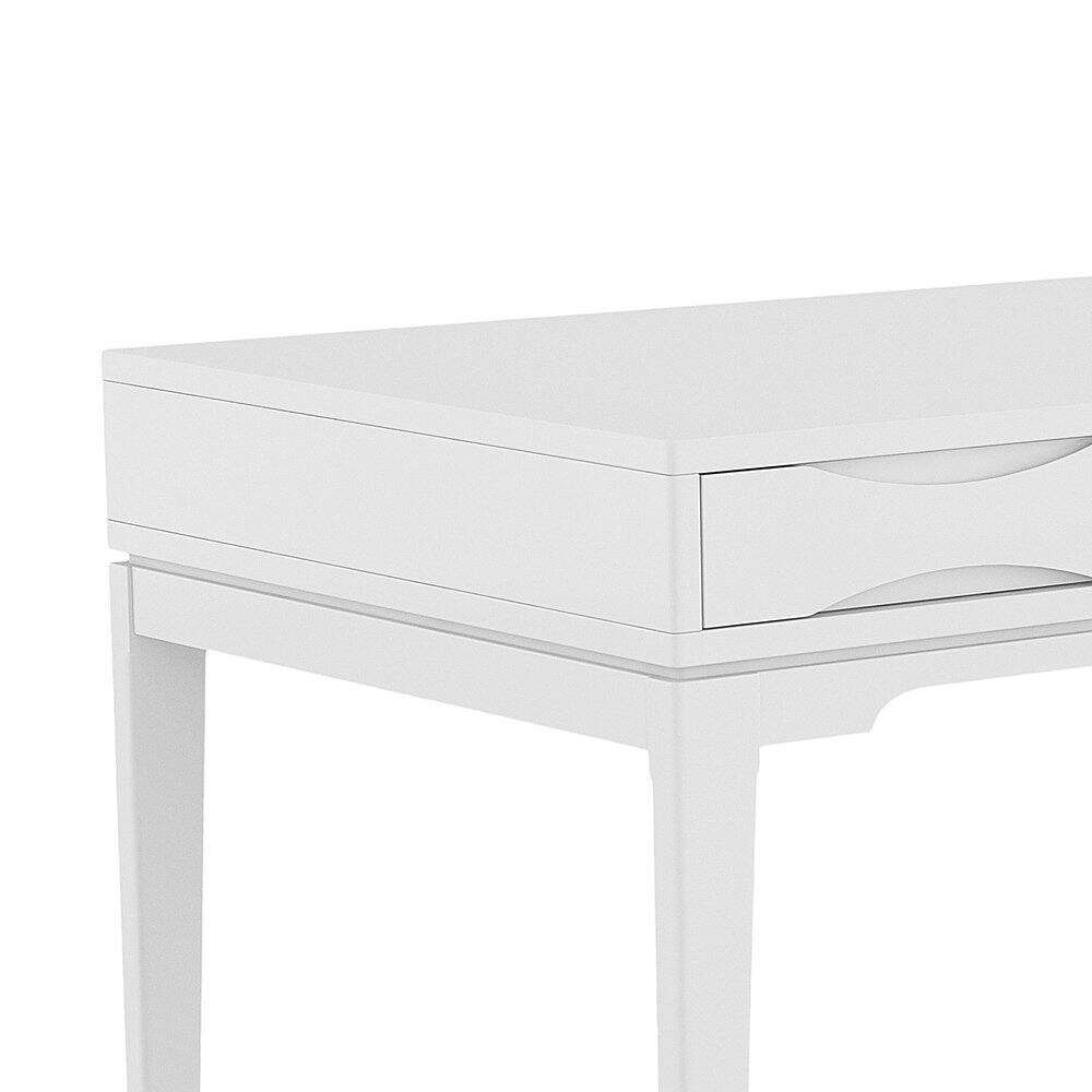 Alt View 12. Simpli Home - Harper SOLID HARDWOOD Mid Century Modern 60 inch Wide Desk in White - White.