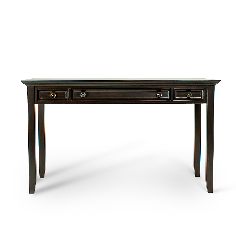 Front. Simpli Home - Amherst SOLID WOOD Transitional 54 inch Wide Desk in Hickory Brown - Hickory Brown.
