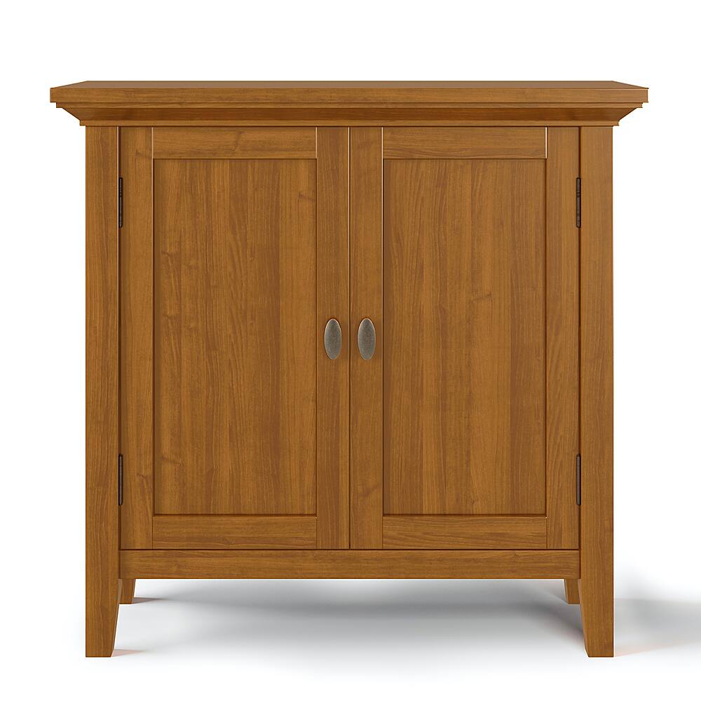 Simpli Home - Redmond SOLID WOOD 32 inch Wide Transitional Low Storage Cabinet - Light Golden Brown
