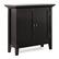 Angle. Simpli Home - Redmond SOLID WOOD 32 inch Wide Transitional Low Storage Cabinet in Hickory Brown - Hickory Brown.