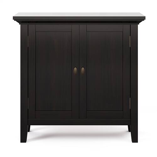 Simpli Home - Redmond SOLID WOOD 32 inch Wide Transitional Low Storage Cabinet in - Hickory Brown