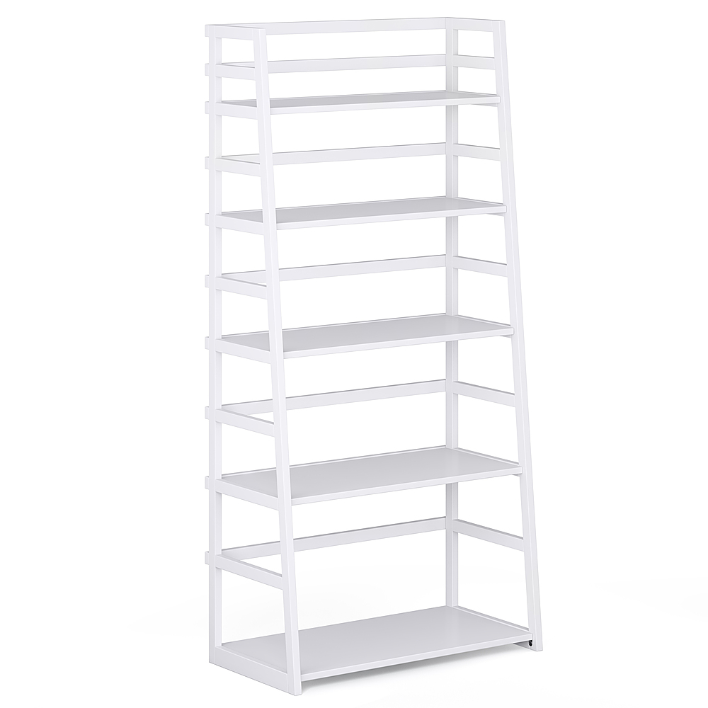 30 Inch Rustic Ladder Shelf Bookcase, 30 Inch Tall Bookcase White
