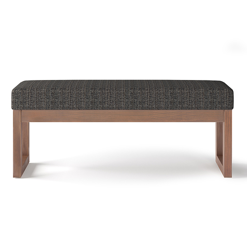Simpli Home - Milltown 44 inch Wide Contemporary Rectangle Large Ottoman Bench - Ebony