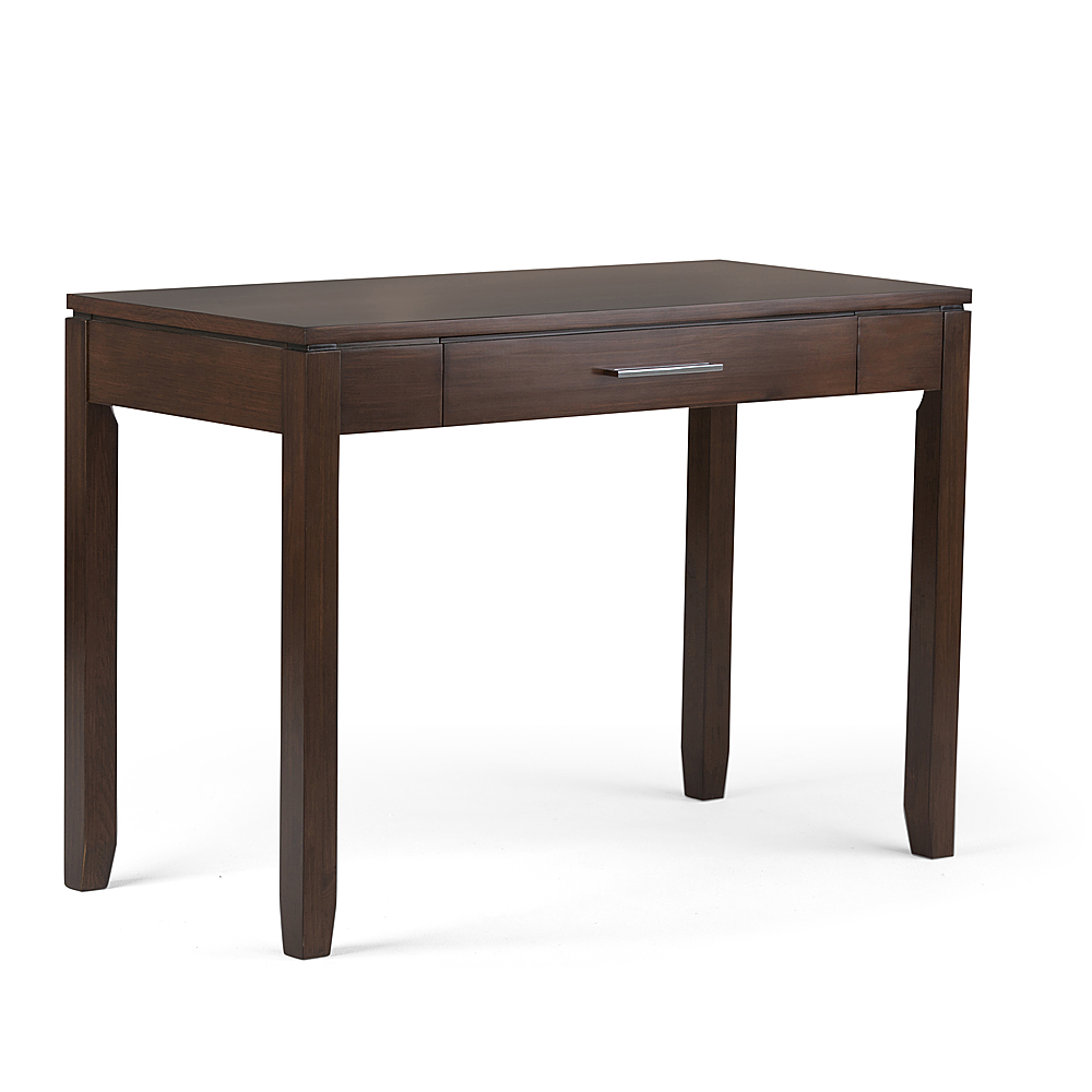 Angle View: Simpli Home - Cosmopolitan SOLID WOOD Contemporary 42 inch Wide Home Office Desk in - Russet Brown