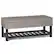 Angle. Simpli Home - Cosmopolitan 44 inch Wide Traditional Rectangle Storage Ottoman Bench with Open Bottom - Distressed Grey Taupe.