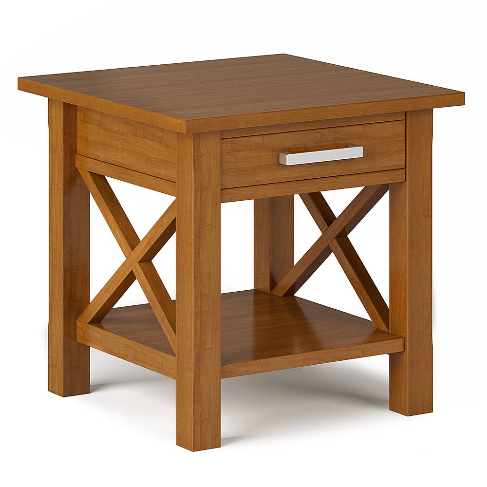 Angle View: Simpli Home - Kitchener End Table - Light Golden Brown