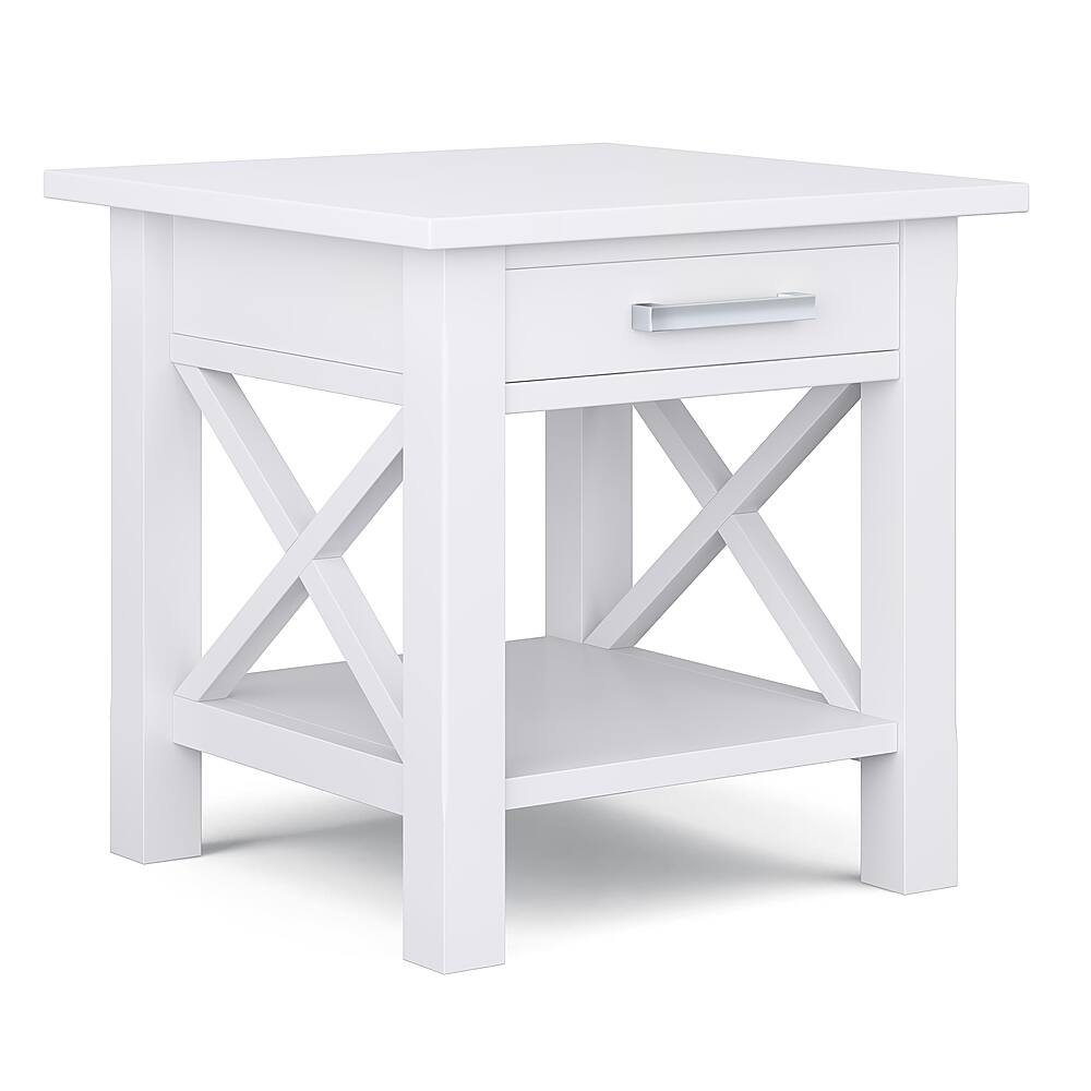 Angle View: Simpli Home - Kitchener End Table - White