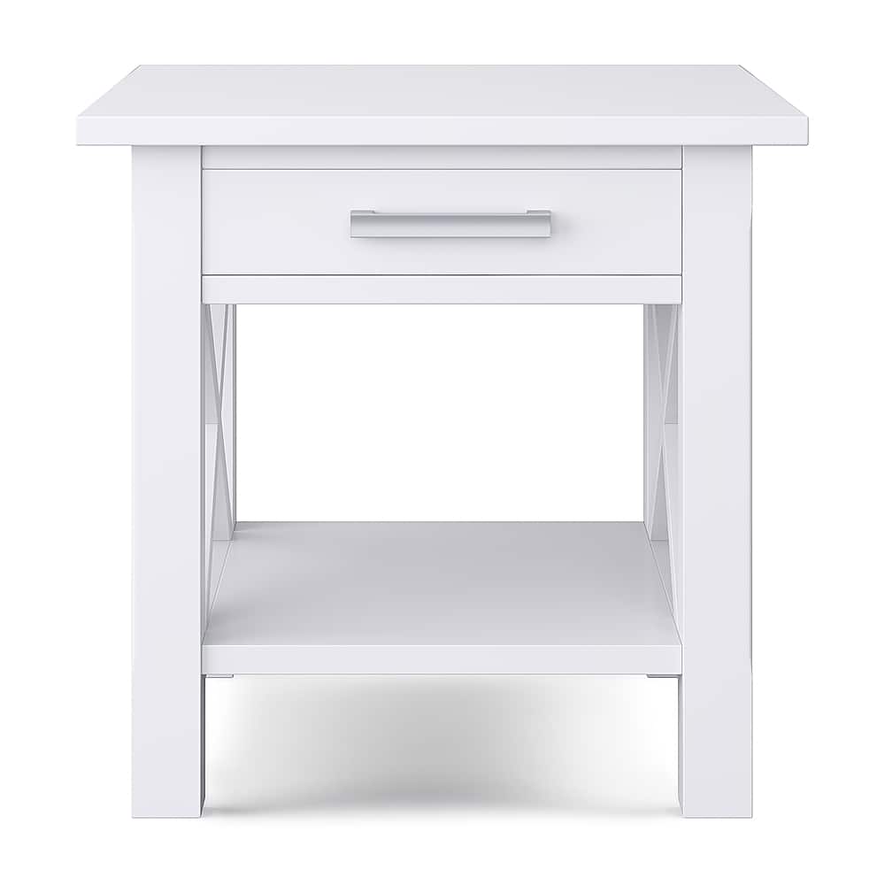 Front. Simpli Home - Kitchener End Table - White.