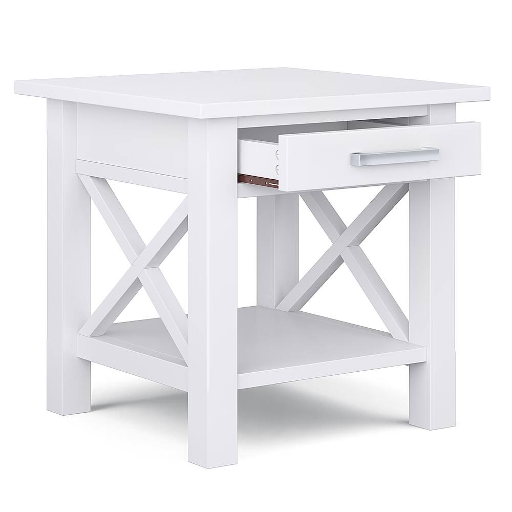 Left View: Simpli Home - Kitchener End Table - White