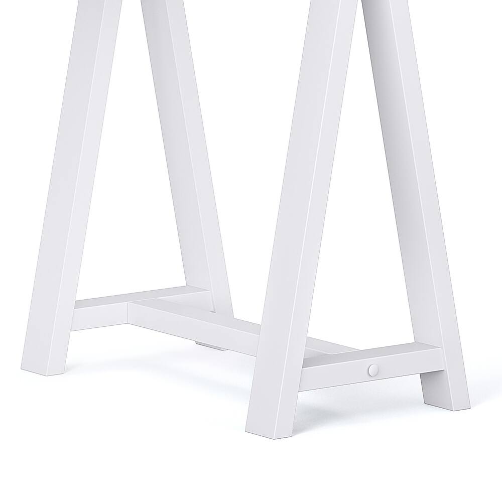 Alt View 13. Simpli Home - Sawhorse SOLID WOOD Modern Industrial 60 inch Wide Writing Office Desk in White - White.