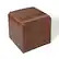Angle. Simpli Home - Rockwood 17 inch Wide Contemporary Square Cube Storage Ottoman with Tray - Distressed Saddle Brown.